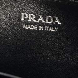 Pre Owned Prada Black Satin Crystal Embellished Wallet on Chain