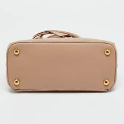 Pre Owned Prada Beige Saffiano Lux Leather Small Galleria Tote