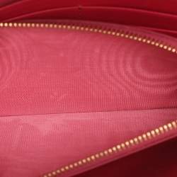 Pre Owned Prada Pink Vitello Move Leather Logo Flap Wallet On Chain