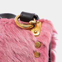 Pre Owned Prada Pink City Calf Trimmed Cavallino Cahier Crossbody
