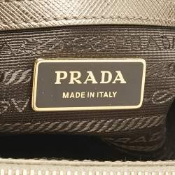 مملوكة مسبقًا Prada Metallic Saffiano Leather Small Galleria Tote