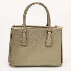 مملوكة مسبقًا Prada Metallic Saffiano Leather Small Galleria Tote