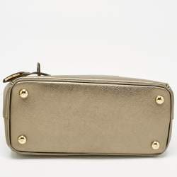 مملوكة مسبقًا Prada Metallic Saffiano Leather Small Galleria Tote