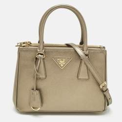 مملوكة مسبقًا Prada Metallic Saffiano Leather Small Galleria Tote