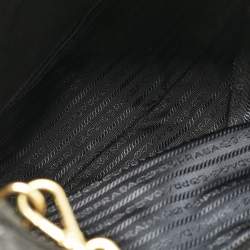 Pre Owned Prada Black Vitello Danio Leather Shopper Tote