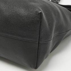 Pre Owned Prada Black Vitello Danio Leather Shopper Tote