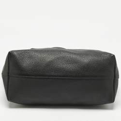 Pre Owned Prada Black Vitello Danio Leather Shopper Tote