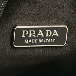 Pre Owned Prada Black Satin Crystals Re-Edition 2000 Shoulder Bag