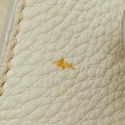 Pre Owned Prada Off White Vitello Daino Leather Tote