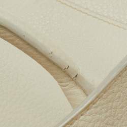 Pre Owned Prada Off White Vitello Daino Leather Tote