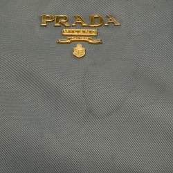 Pre Owned Prada Grey Nylon and Leather Tote