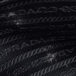 Pre Owned Prada Black/Green Leather and Nylon Corsaire Crossbody Bag