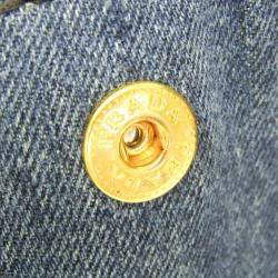 Pre Owned Prada Canapa Blue Denim Tote Bag