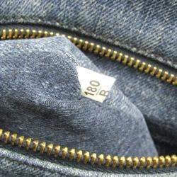 Pre Owned Prada Canapa Blue Denim Tote Bag
