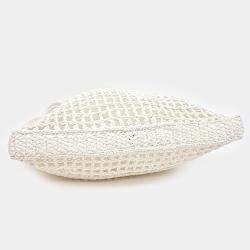 Pre Owned Prada White Raffia raffia shoulder bag