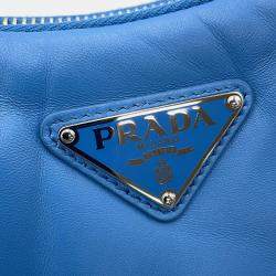 Pre Owned Prada Re-Edition 2005 Light Blue Leather Shoulder Bag