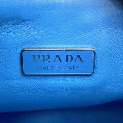 Pre Owned Prada Re-Edition 2005 Light Blue Leather Shoulder Bag