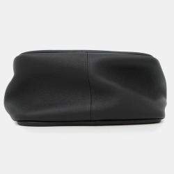 Pre Owned Prada Black Leather Shopping Tote Bag