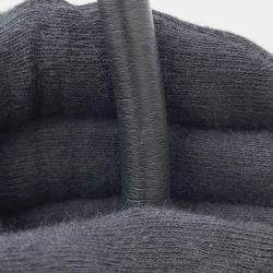 Pre Owned Prada Black Leather Shopping Tote Bag