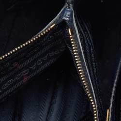 Pre Owned Prada Navy Blue Saffiano Leather Medium Promenade Satchel
