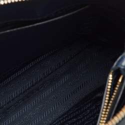 Pre Owned Prada Navy Blue Saffiano Leather Medium Promenade Satchel