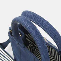 Pre Owned Prada Canapa S Blue Canvas Tote Bag