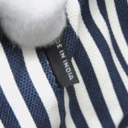 Pre Owned Prada Canapa S Blue Canvas Tote Bag