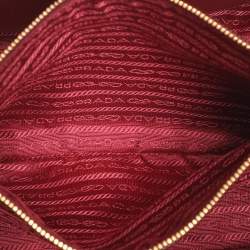 Pre Owned Prada Red Saffiano Lux Leather Promenade Satchel