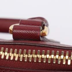 Pre Owned Prada Red Saffiano Lux Leather Promenade Satchel