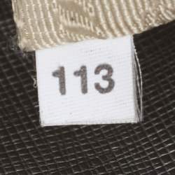 Pre Owned Prada Silver Saffiano Lux Leather Small Promenade Satchel