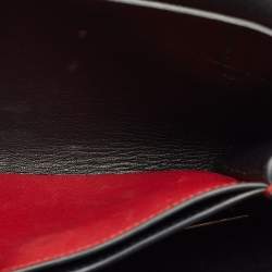 Pre Owned Prada Red Saffiano Lux Leather Double Turnlock Flap Crossbody Bag