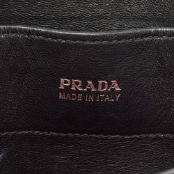 Pre Owned Prada Red Saffiano Lux Leather Double Turnlock Flap Crossbody Bag