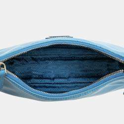 Pre Owned Prada Blue Tessuto Re Edition 2005 Satchel