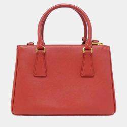 Pre Owned Prada Lux Red Saffiano Leather Handbag