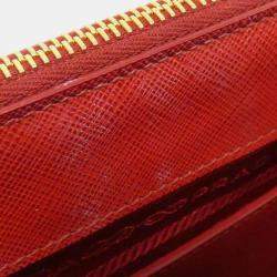 Pre Owned Prada Lux Red Saffiano Leather Handbag