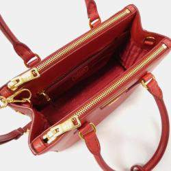 Pre Owned Prada Lux Red Saffiano Leather Handbag