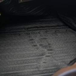 Pre Owned Prada Brown Vitello Daino Leather Side Pocket Tote