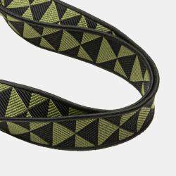 Pre Owned حقيبة تسوق برادا جاكار أخضر ترايانجولو سيمبول