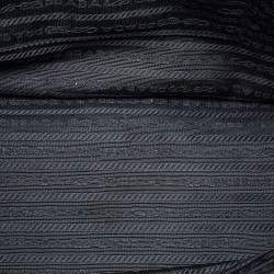 Pre Owned Prada Blue Saffino Leather Medium Double Zip Tote