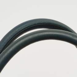 Pre Owned Prada Blue Saffino Leather Medium Double Zip Tote