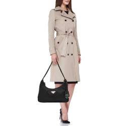 Pre Owned Prada Black Re-Nylon Re-Edition 2000 Shoulder Bag