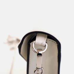 Pre Owned Prada Triangle Mini White Calfskin Shoulder Bag