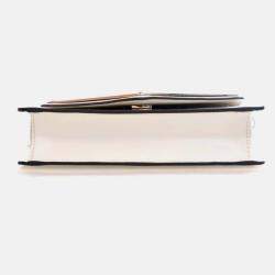 Pre Owned Prada Triangle Mini White Calfskin Shoulder Bag