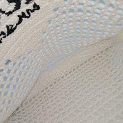 Pre Owned Prada White Raffia Shoulder Bag