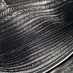 Pre Owned Prada Black Leather Brushed Crossbody Bag