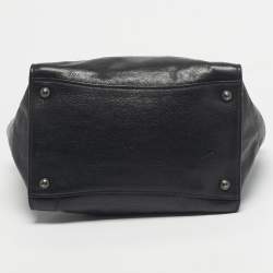 Pre Owned Prada Black Leather Twin Pocket Double Handle Tote