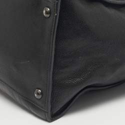 Pre Owned Prada Black Leather Twin Pocket Double Handle Tote