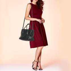 Pre Owned Prada Black Leather Twin Pocket Double Handle Tote