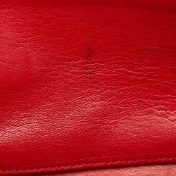 Pre Owned Prada Red Leather Cigarettes and Lips Continental Wallet
