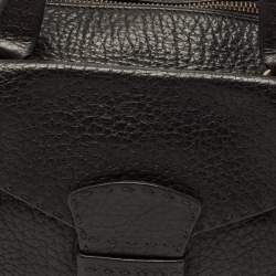 Pre Owned Prada Cacao Brown Pebbles Leather Pocket Zip Satchel